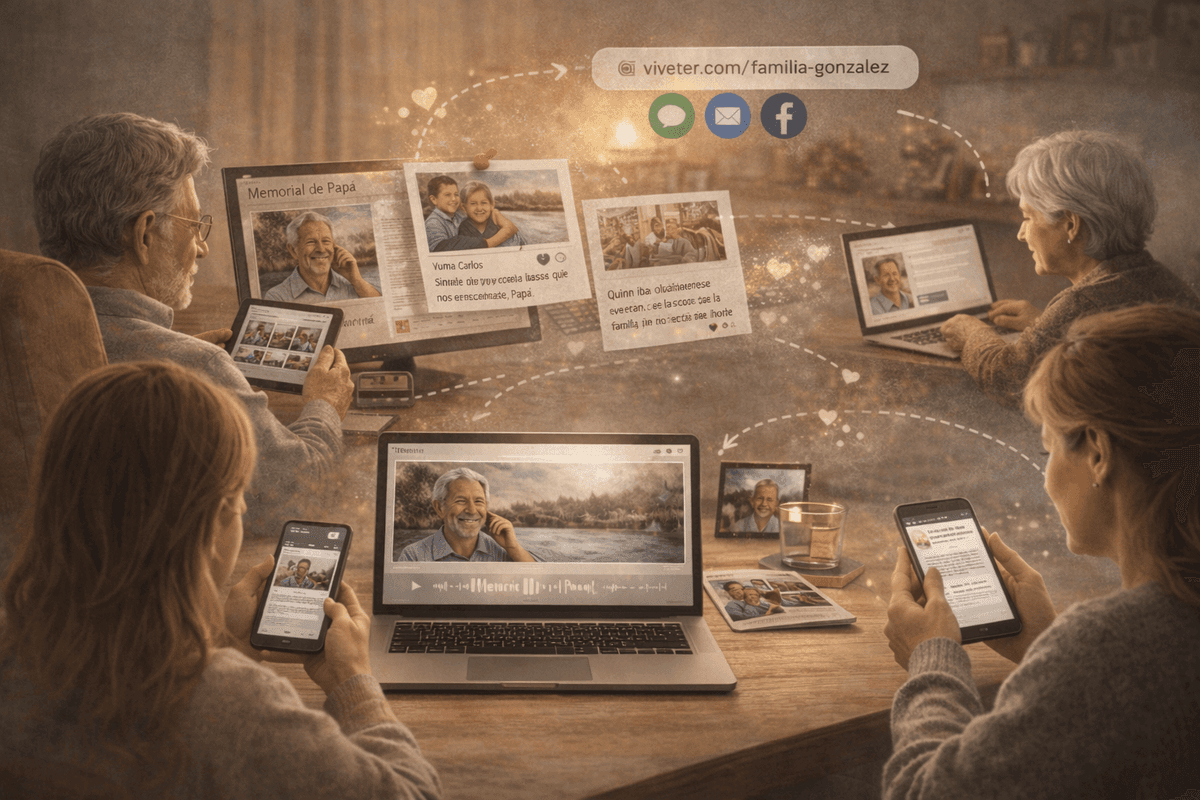 Cómo compartir un memorial digital con tu familia