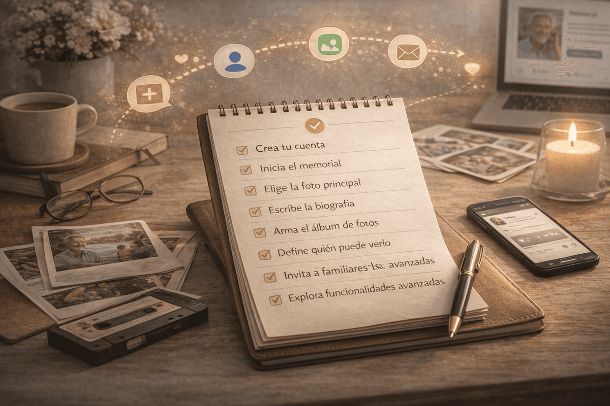 Cómo crear tu primer memorial digital paso a paso